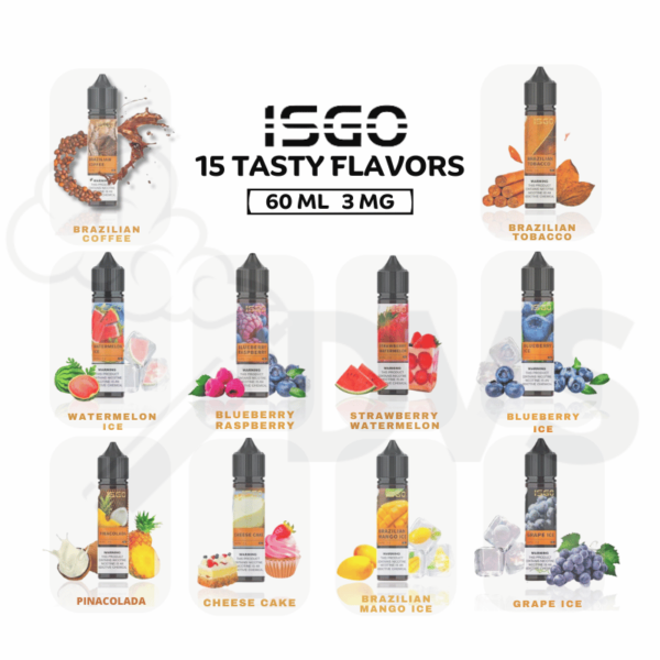 Isgo 60ml E liquid 3mg